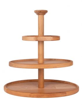 Фруктовница KETT-UP ECO WOOD & FOOD настольная овальная 3 яруса деревянная