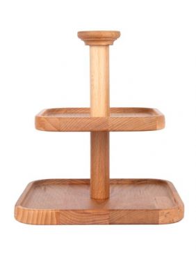 Фруктовница KETT-UP ECO WOOD  FOOD настольная квадратная 2 яруса деревянная