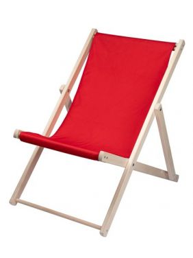 Шезлонг KETT-UP PICNIC ECO, складной, массив дерева, красный