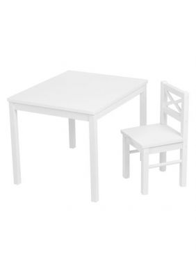 Комплект детский СТОЛ + СТУЛ KETT-UP ECO  МАГНУС NEW  белый / белый