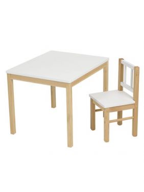 Комплект детский СТОЛ + СТУЛ KETT-UP ECO  SVALA NEW белый / натур