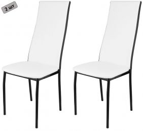 Комплект стульев (2шт) KETT-UP Hamburg (Гамбург), черный / белый с вставкой