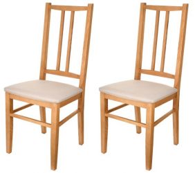 Комплект стульев  (2шт) KETT-UP ECO PORTO деревянный,  светлый орех /бежевая рогожка