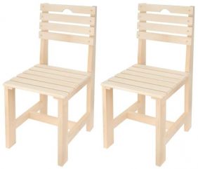 Комплект стульев обеденных (2шт) пара KETT-UP ECO HOLIDAY, 4 планки, деревянный