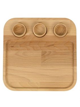 Набор для подачи KETT-UP ECO WOOD FOR LIFE с соусницами 3 шт деревянная