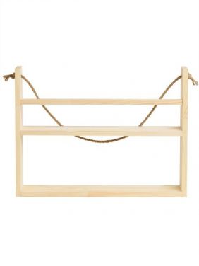 Полка настенная KETT-UP ECO ART 2 яруса, 60см, деревянная, без покрытия