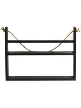 Полка настенная KETT-UP ECO ART 2 яруса, 60см, деревянная, черный