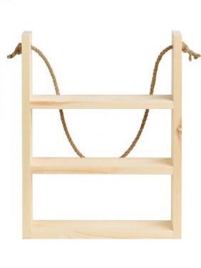 Полка настенная KETT-UP ECO ART 3 яруса, 35см, деревянная, без покрытия