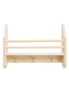 Полка настенная KETT-UP ECO Holzmöbel  деревянная с полочкой и крючками