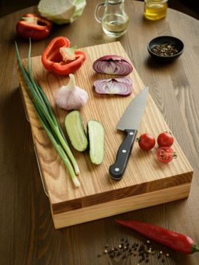 Разделочная доска деревянная 42*26см KETT-UP ECO WOOD CHEF ясень, с гастроемкостью (2шт)