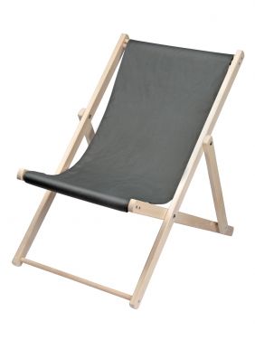 Шезлонг KETT-UP PICNIC ECO, складной, массив дерева, серый