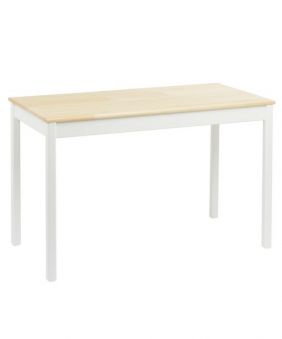 Стол кухонный 118*60 KETT-UP ECO LERHAMN (ЛЕРХАМН) деревянный белый / натур