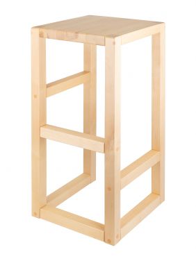 Стул барный KETT-UP CUBE LOFT BAR, 75см, натур массив, водный лак