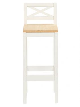 Стул барный KETT-UP ECO HUGO PLUS деревянный, белый/натур