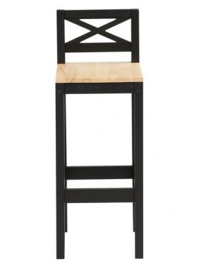 Стул барный KETT-UP ECO HUGO PLUS деревянный, черный/натур