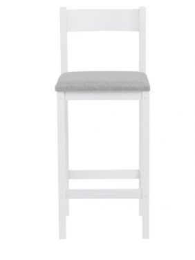 Стул барный KETT-UP ECO HUGO XXL с мягким сиденьем белый / серый
