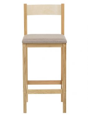 Стул барный KETT-UP ECO HUGO XXL с мягким сиденьем натур / бежевый