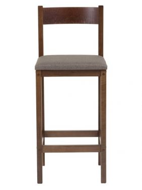 Стул барный KETT-UP ECO HUGO XXL с мягким сиденьем орех / коричневый