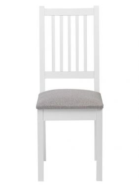 Стул кухонный KETT-UP ECO FLOKI  (ФЛОКИ)  деревянный, белый/серая рогожка