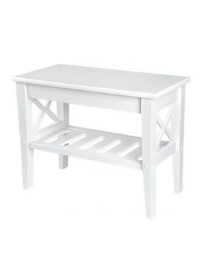 Табурет банкетка KETT-UP ECO INGOLF (ИНГОЛЬФ), белый, деревянный