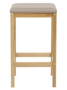 Табурет барный KETT-UP ECO HUGO XXL с мягким сиденьем натур / бежевый