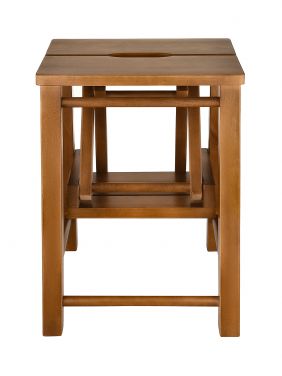 Табурет стремянка KETT-UP LOFT с двумя ступенями, цвет орех, лак