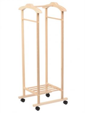 Вешалка костюмная KETT-UP ECO HANNA (ХАННА) деревянная, с двумя плечиками, без покрытия