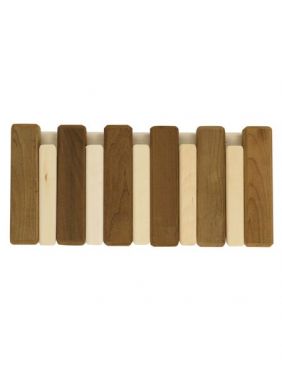 Вешалка настенная KETT-UP ECO КЛАВИШИ NEW, 5 крючков, деревянная