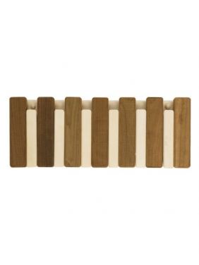 Вешалка настенная KETT-UP ECO КЛАВИШИ NEW, 6 крючков, деревянная