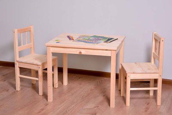 Детский комплект "стол + стул" KETT-UP ECO SVALA натур, деревянный ...